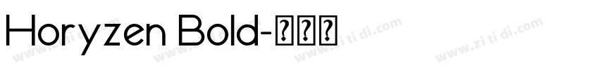 Horyzen Bold字体转换